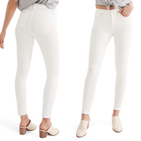 Madewell Denim - MADEWELL  9-Inch High Waist White Skinny Jeans